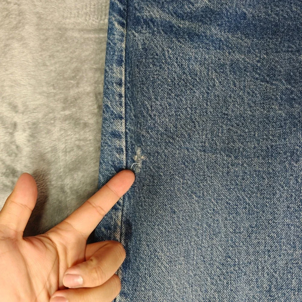 VTG Levis 505 Orange Tab 80s 90s 34x30 Straight Leg Jean Made in USA Distressed